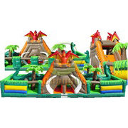 palm tree jungle inflatable amusement park